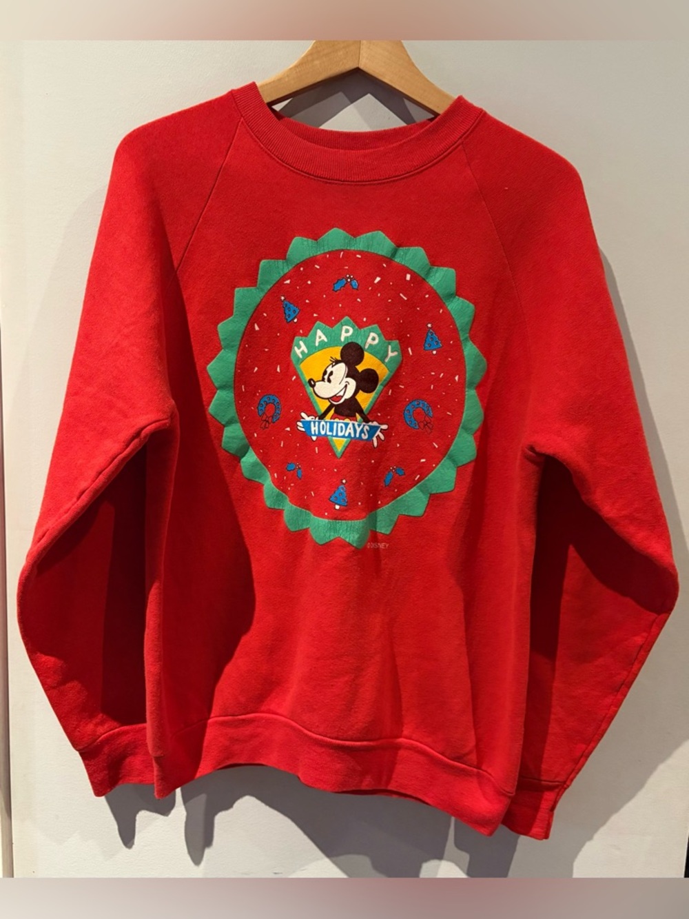 Vintage Disney Mickey Mouse Happy Holidays Christmas Sweatshirt, Unisex